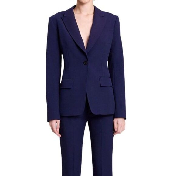 A.L.C. NWT Edie Jacket In French Navy - size 0 ($595) - Picture 1 of 12